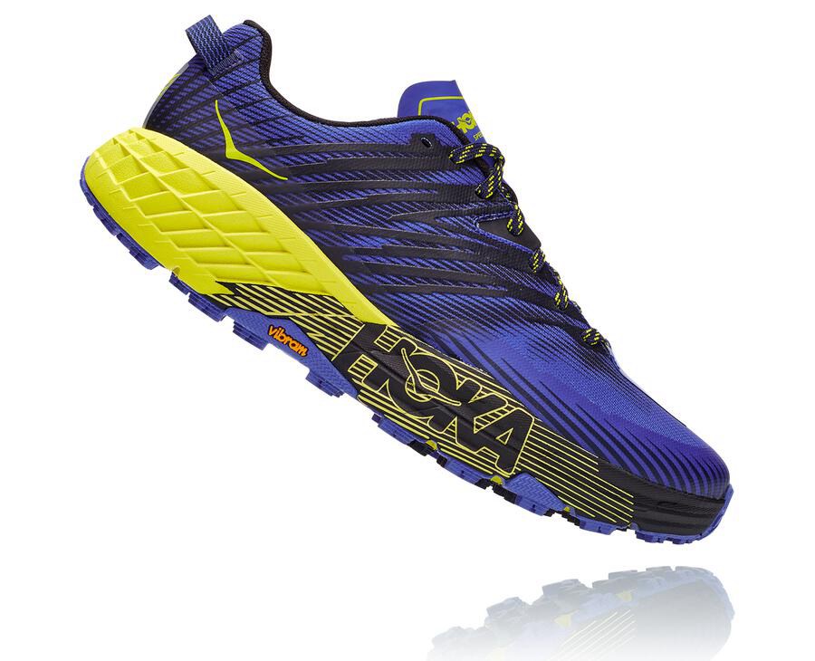 Hoka One One Spor Ayakkabı Erkek Mavi/Yeşil - Speedgoat 4 - EH0547163